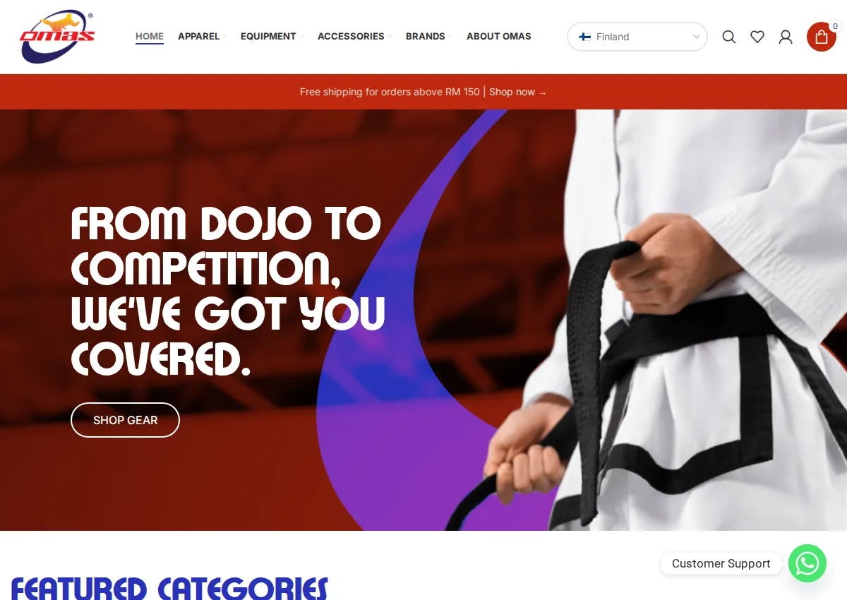 Store homepage