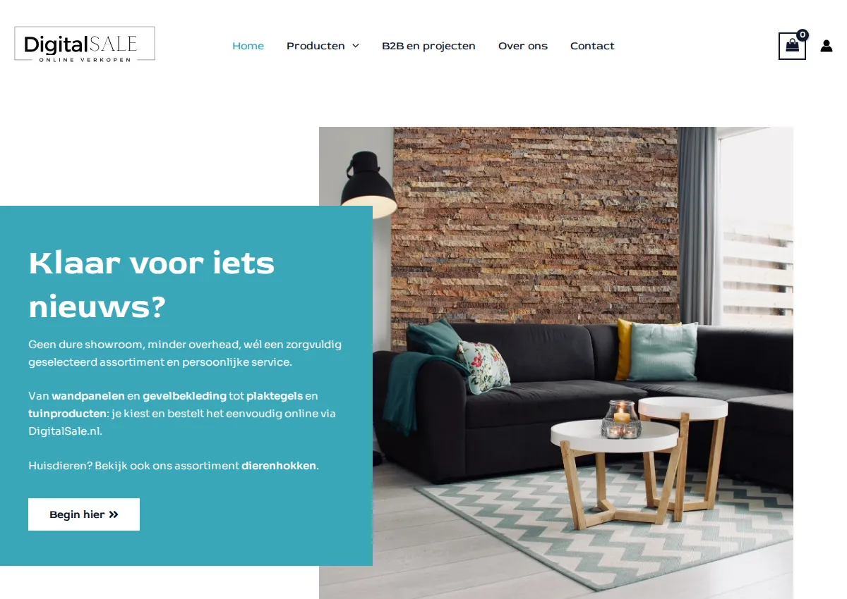 Store homepage