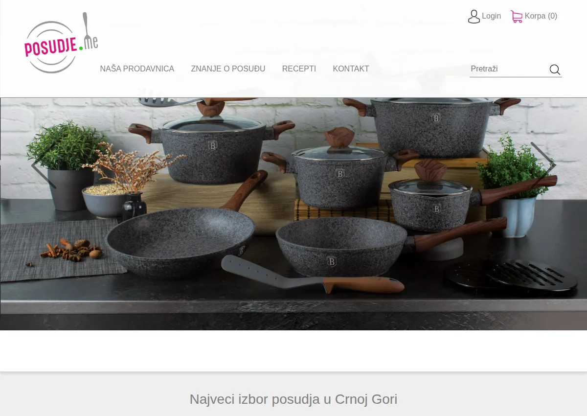 Store homepage