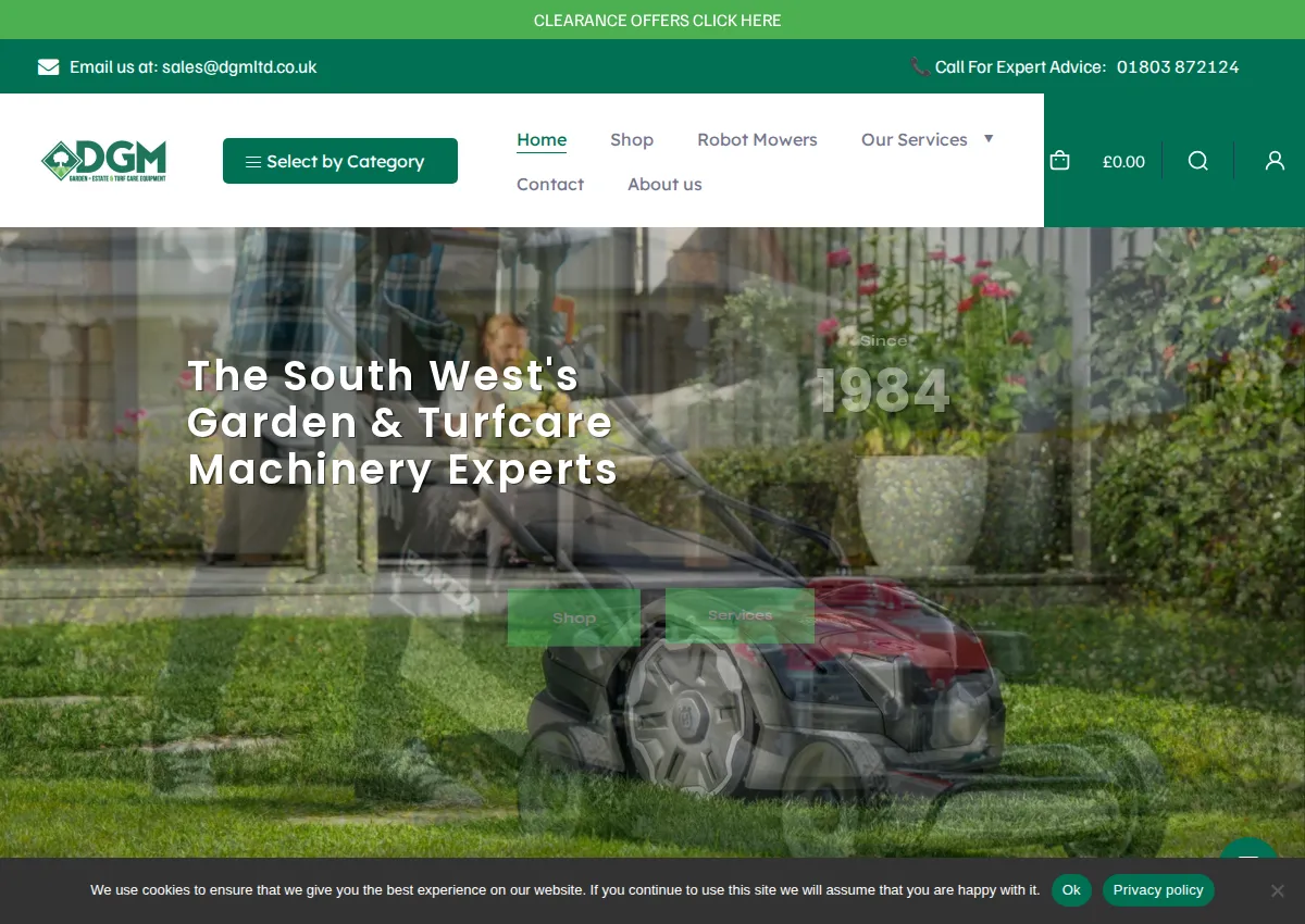 Store homepage