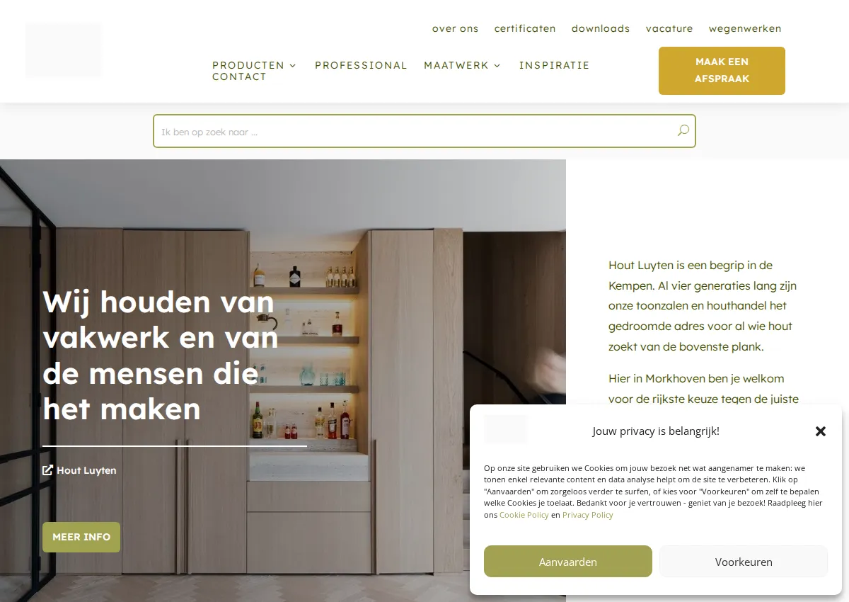 Store homepage