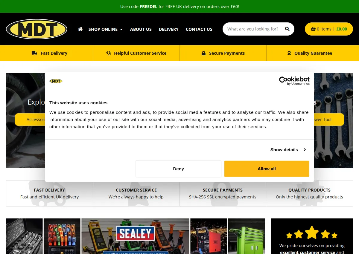 Store homepage