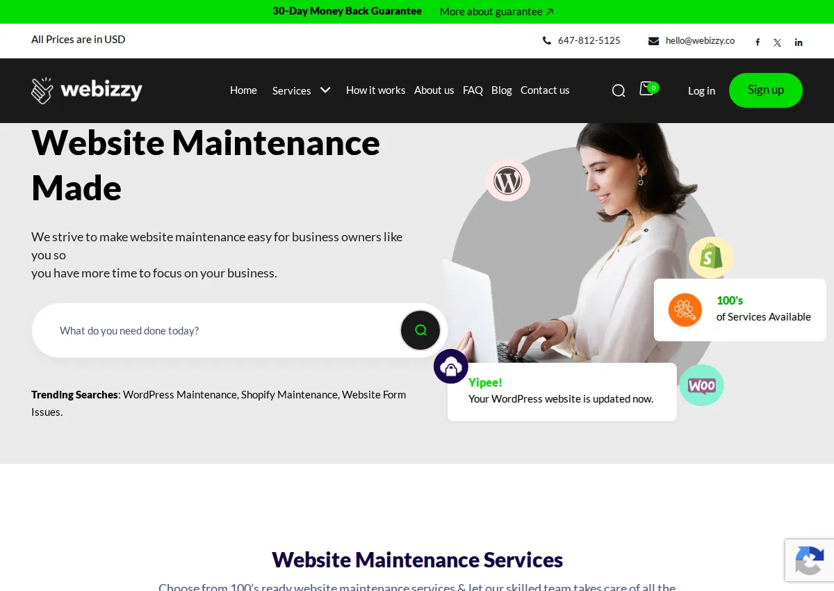 Store homepage