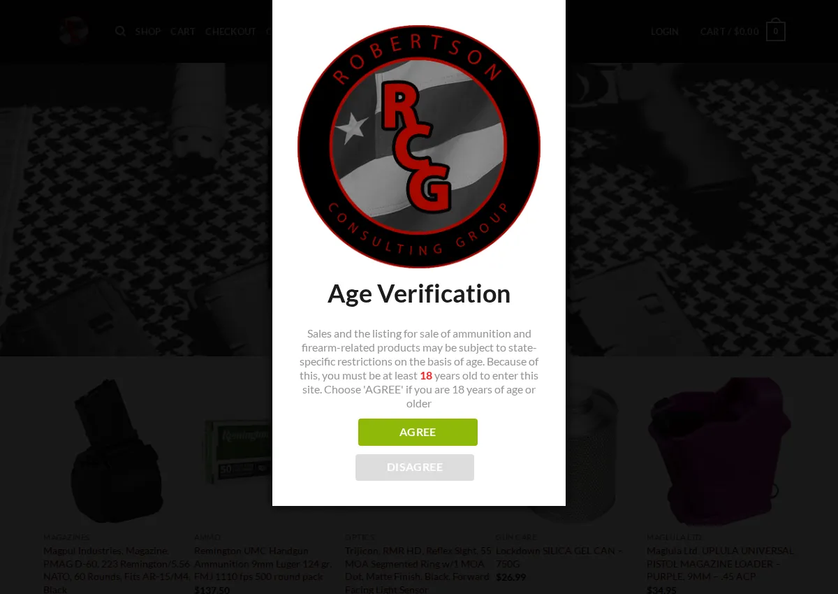 Store homepage