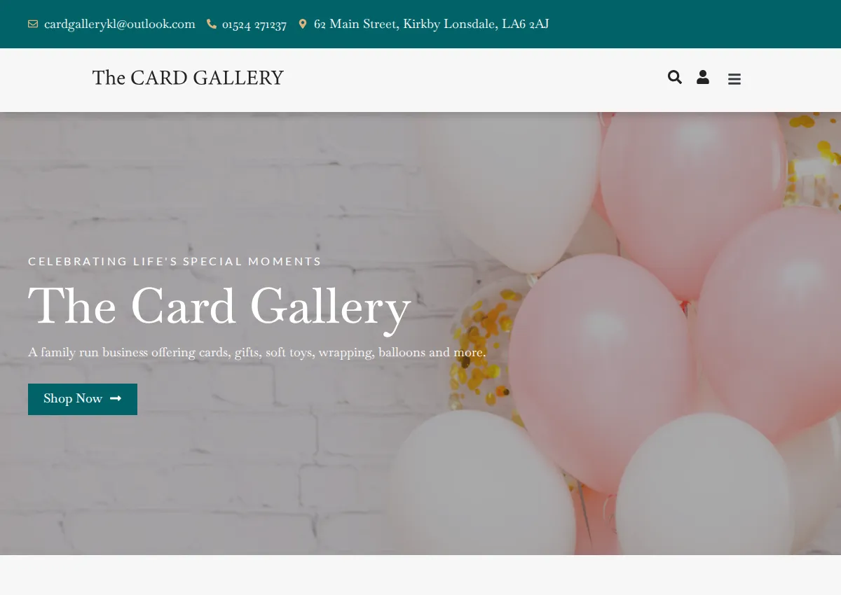 Store homepage