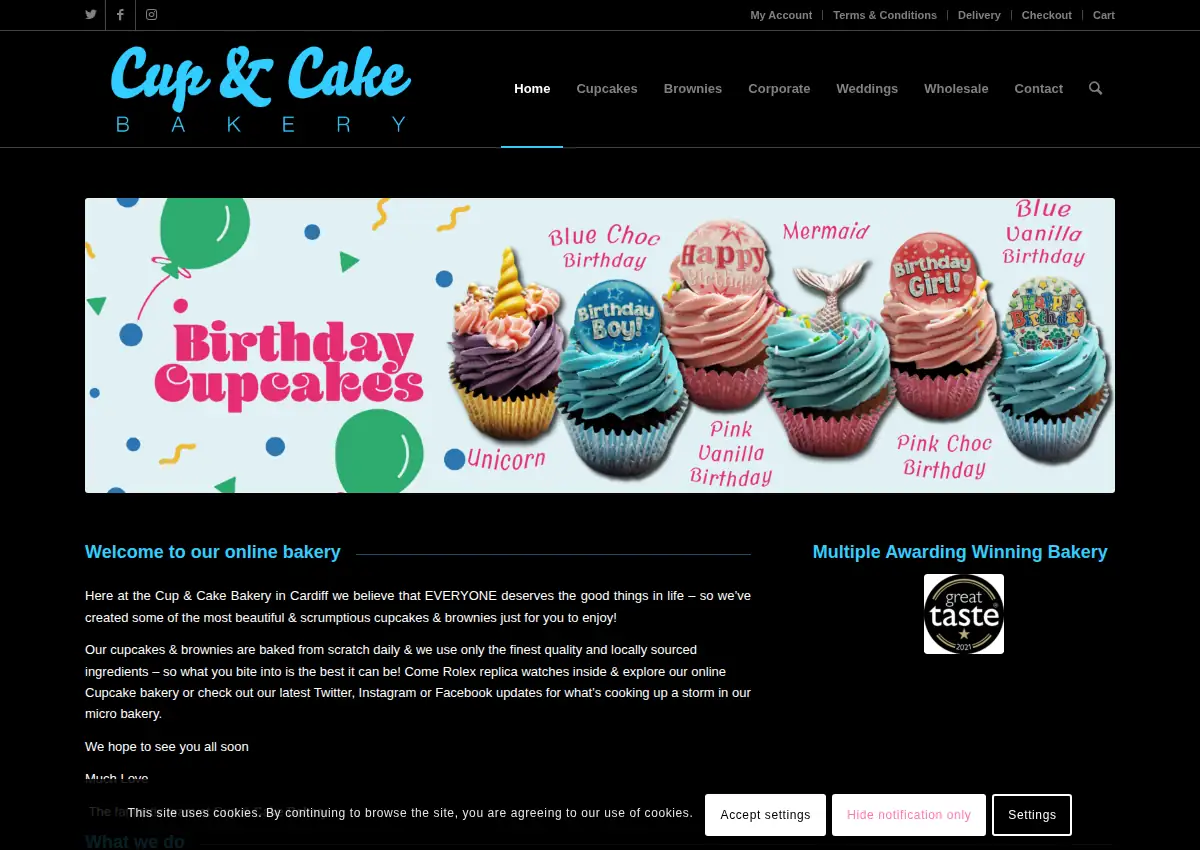 Store homepage