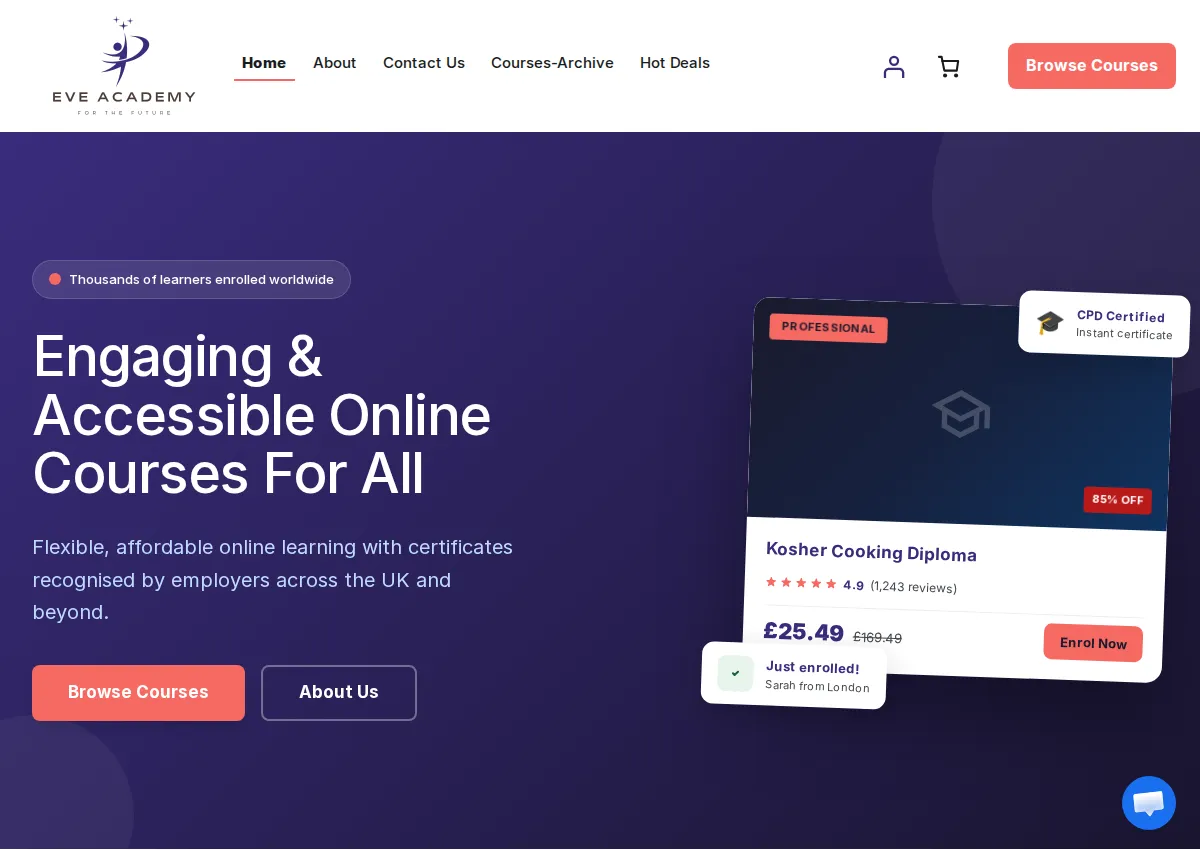 Store homepage