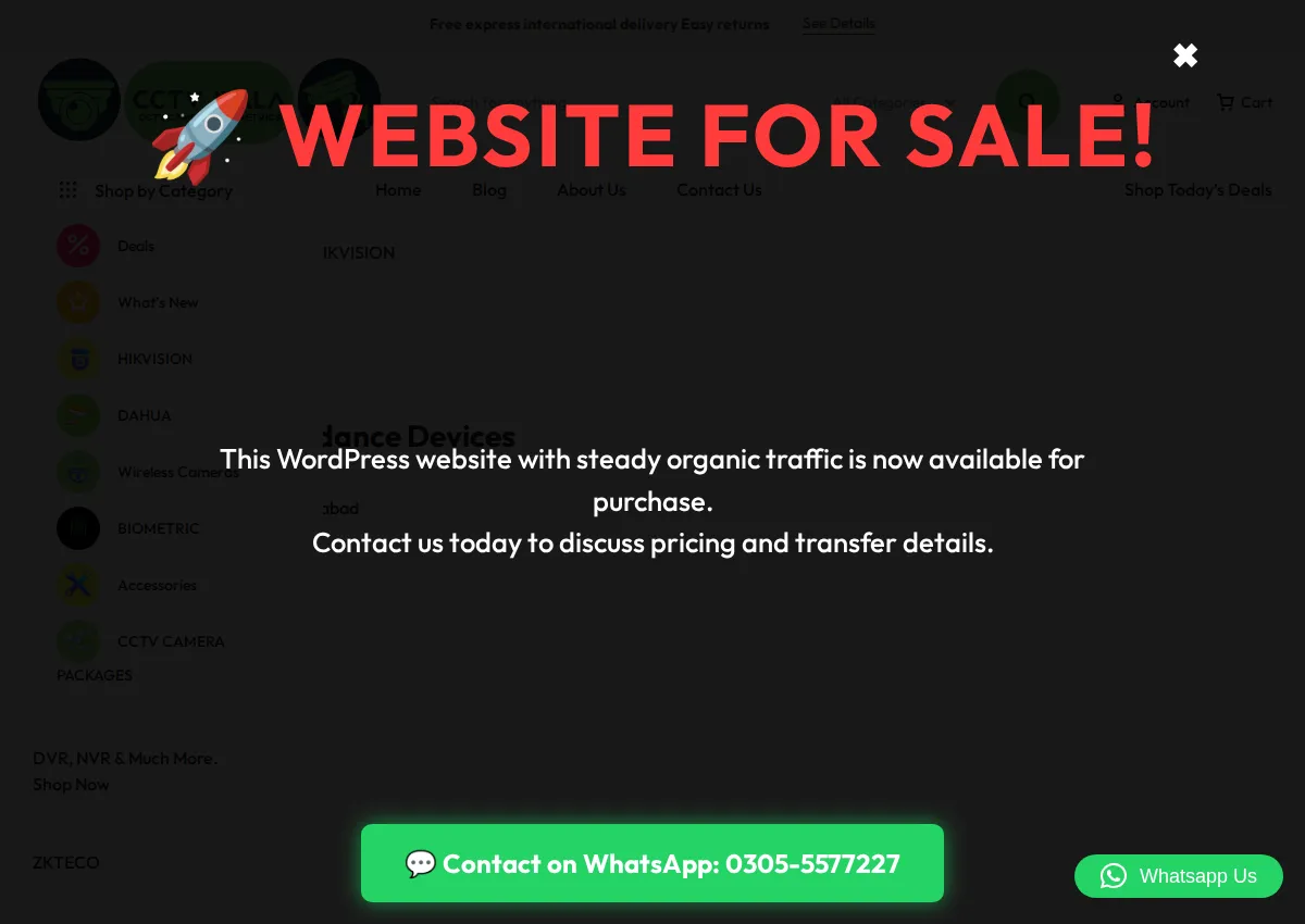 Store homepage