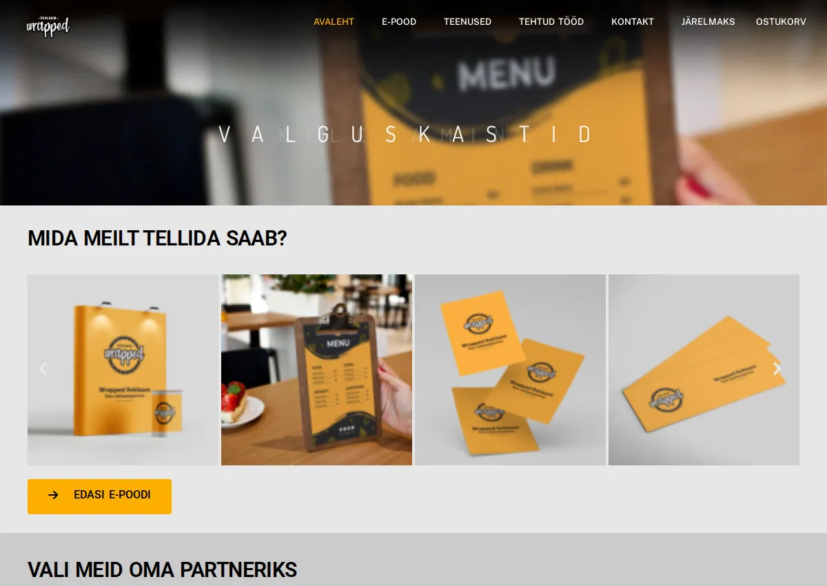 Store homepage