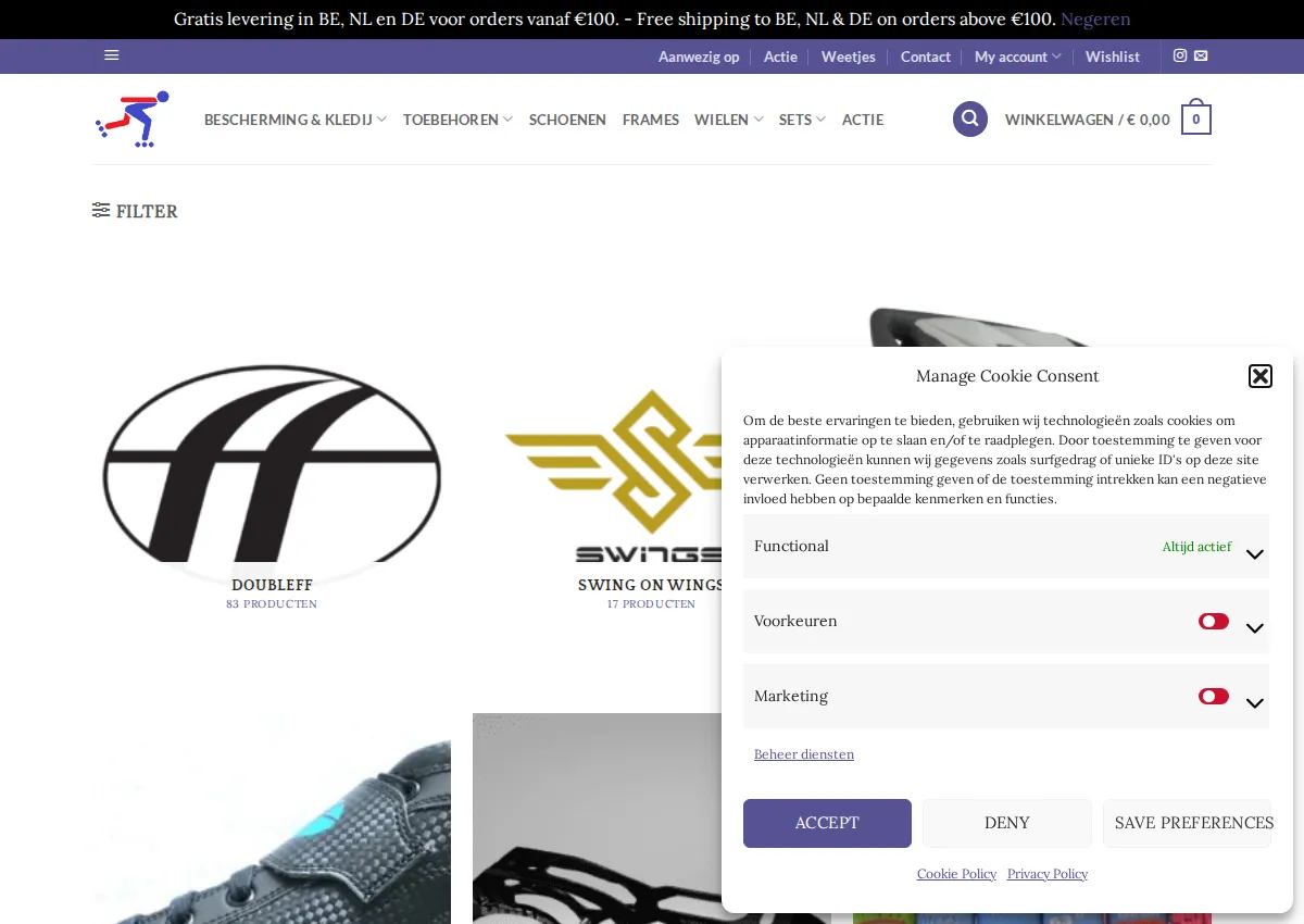 Store homepage