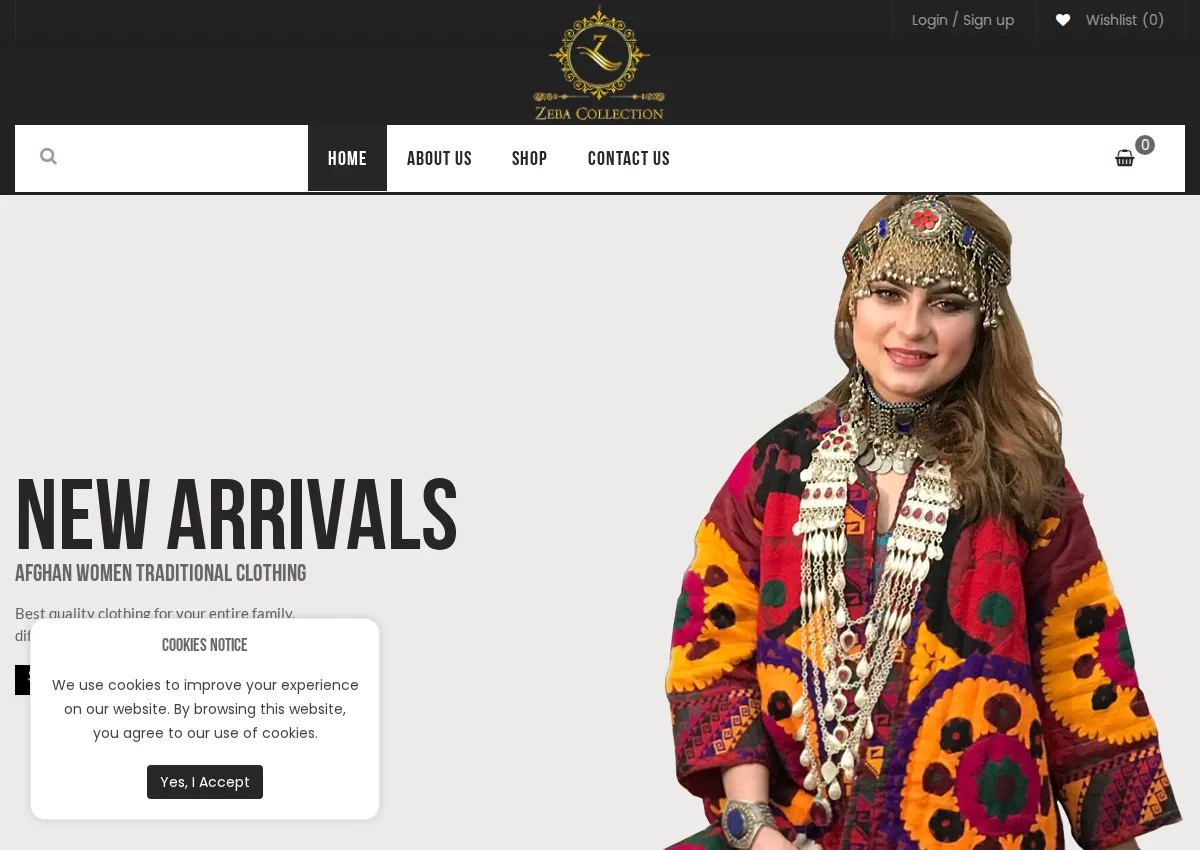 Store homepage