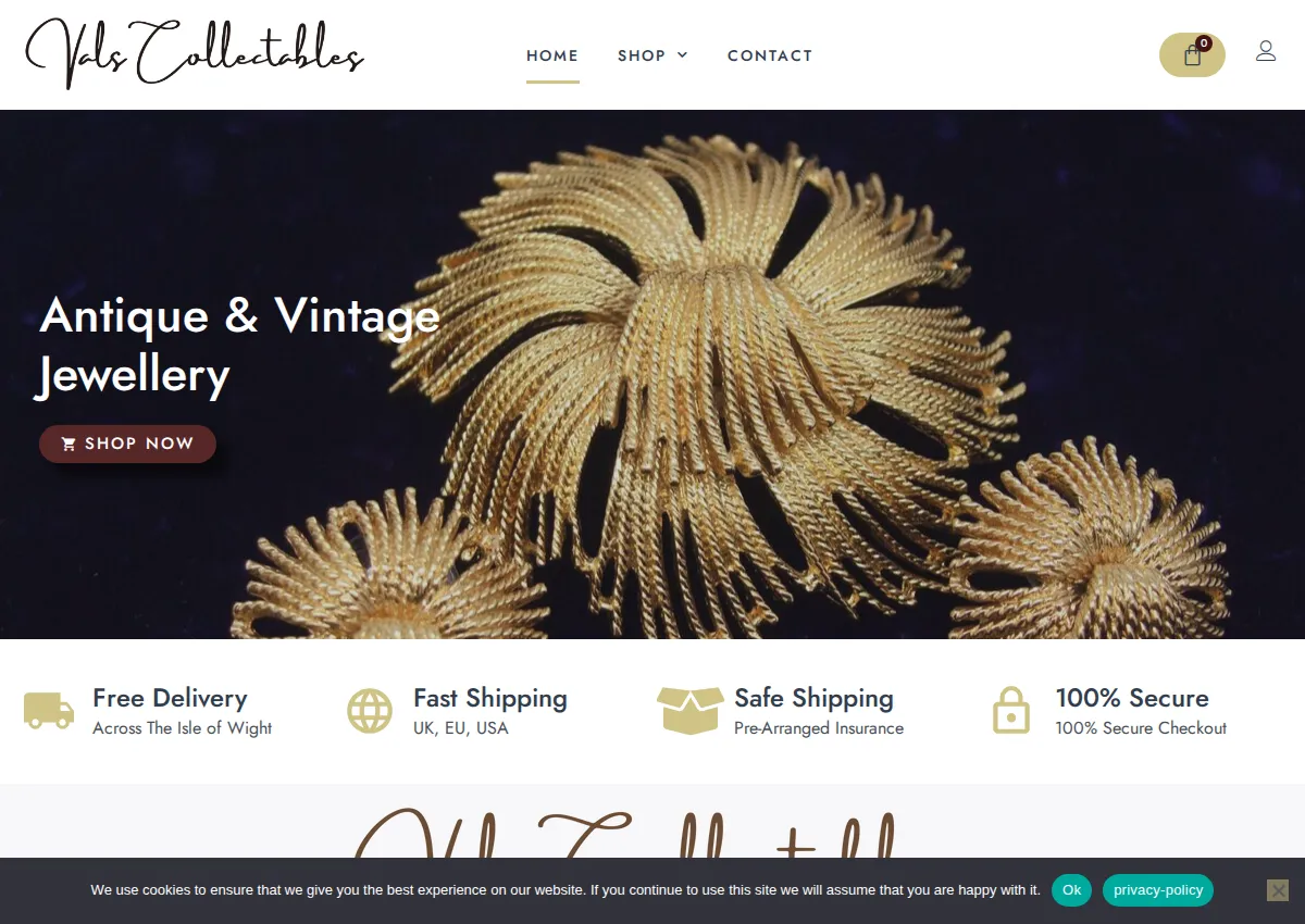 Store homepage
