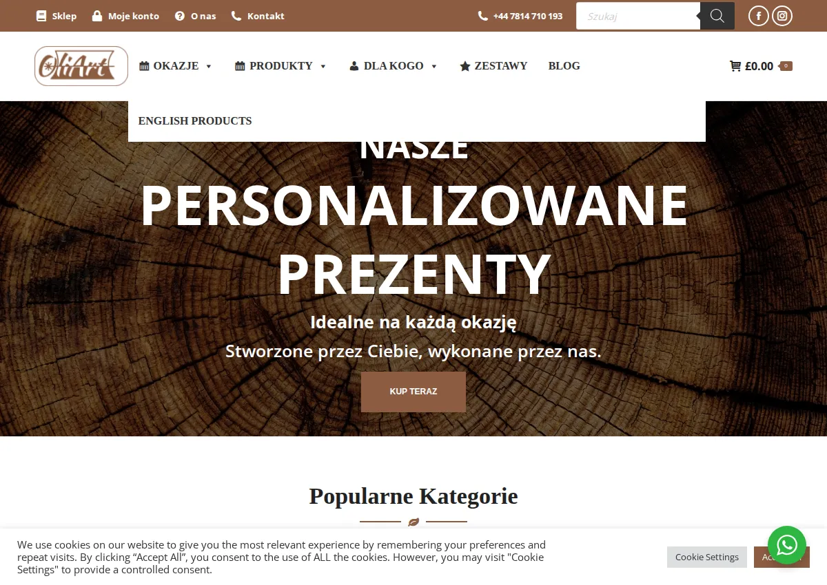 Store homepage