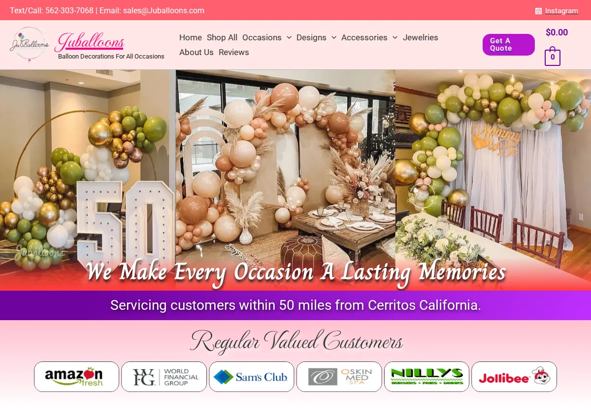 Store homepage