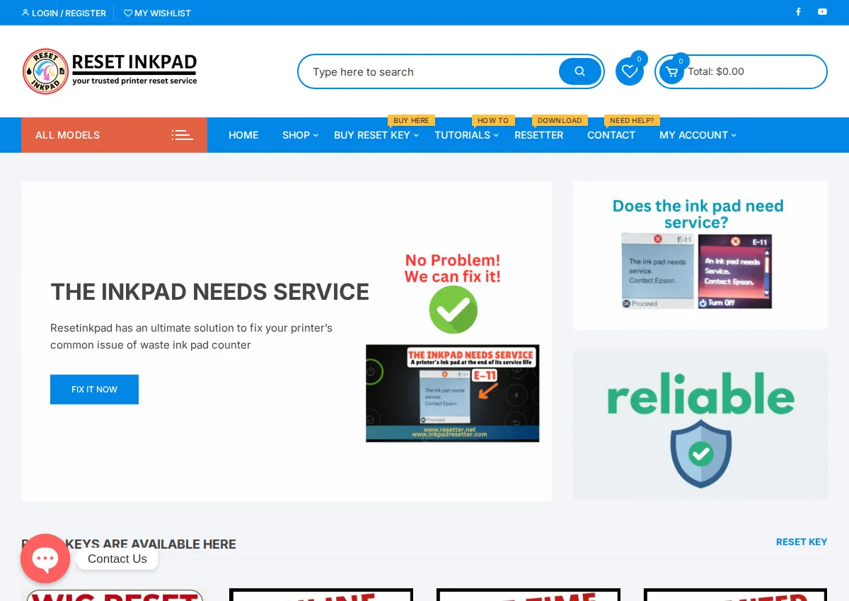 Store homepage