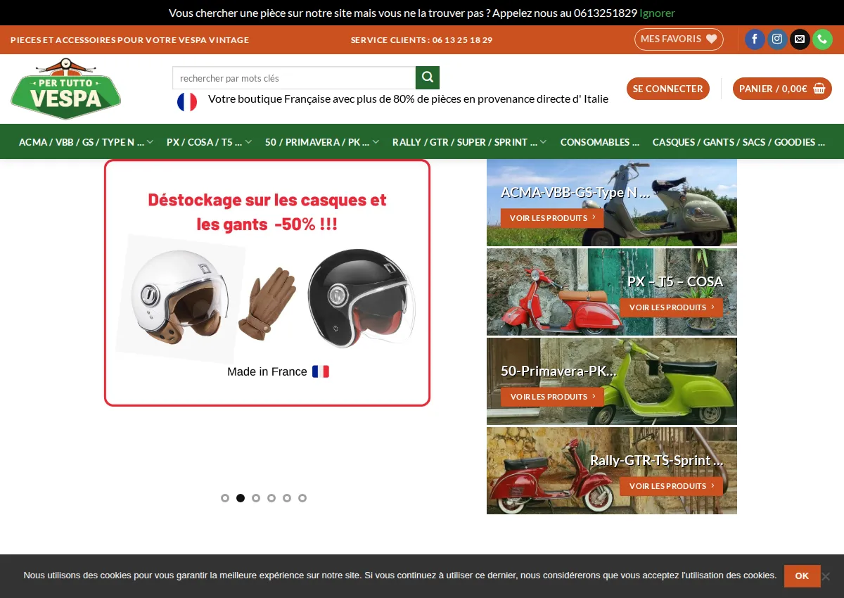 Store homepage