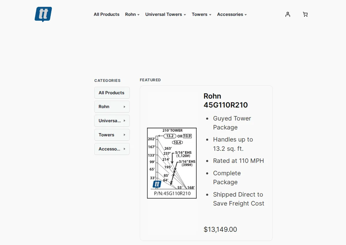 Store homepage
