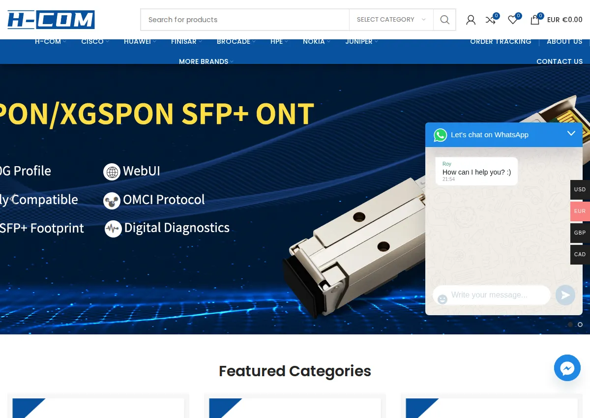 Store homepage