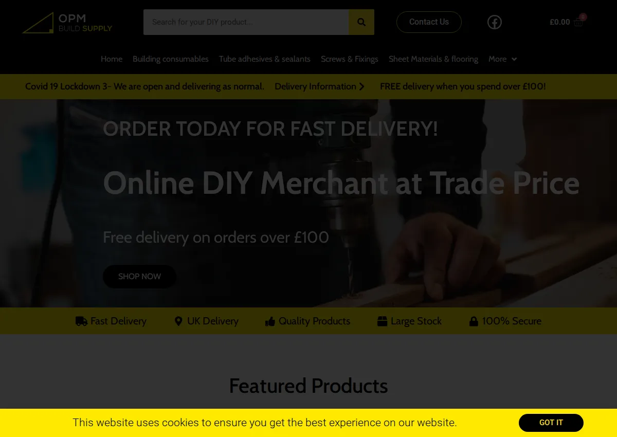 Store homepage