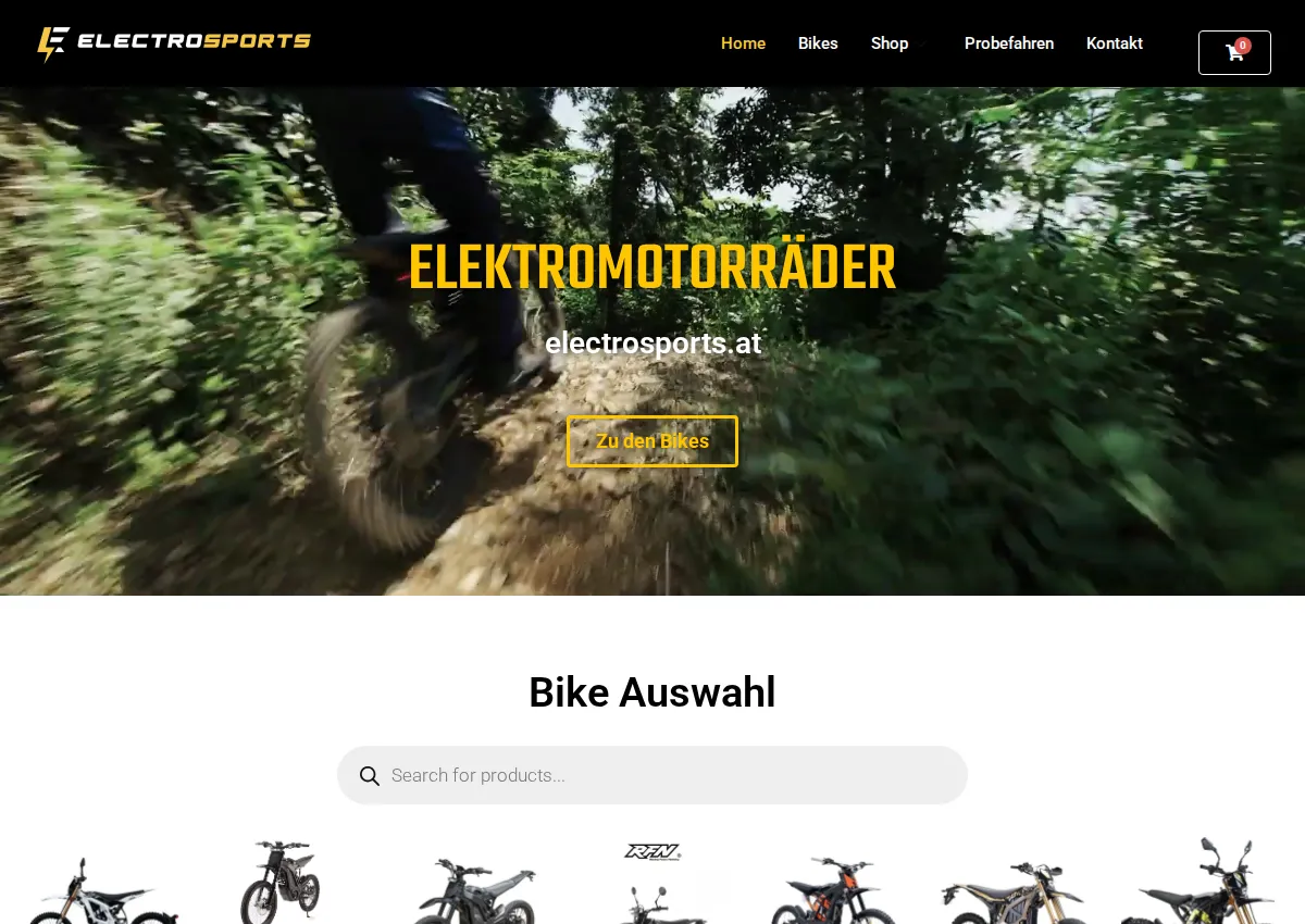 Store homepage