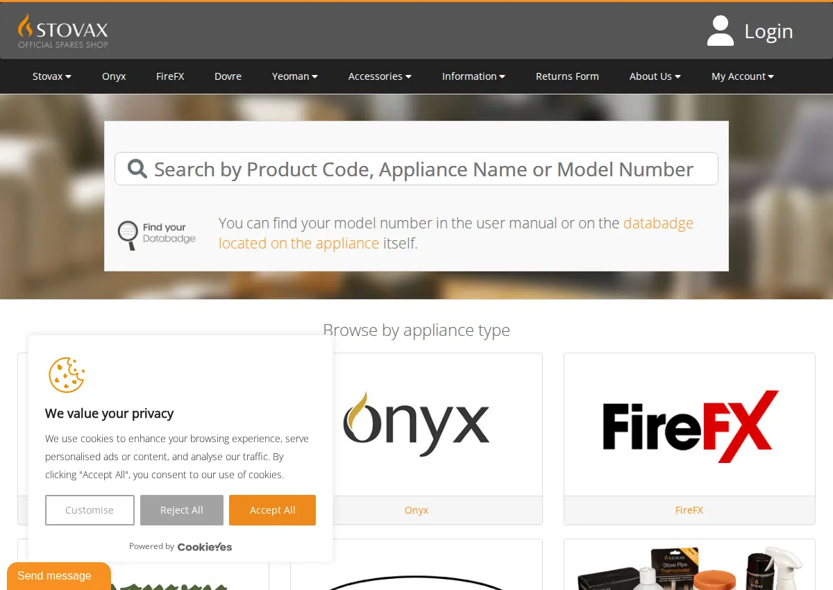 Store homepage