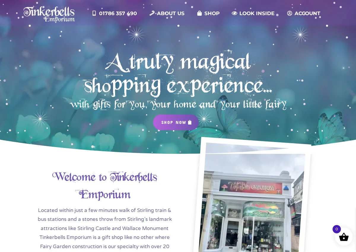 Store homepage