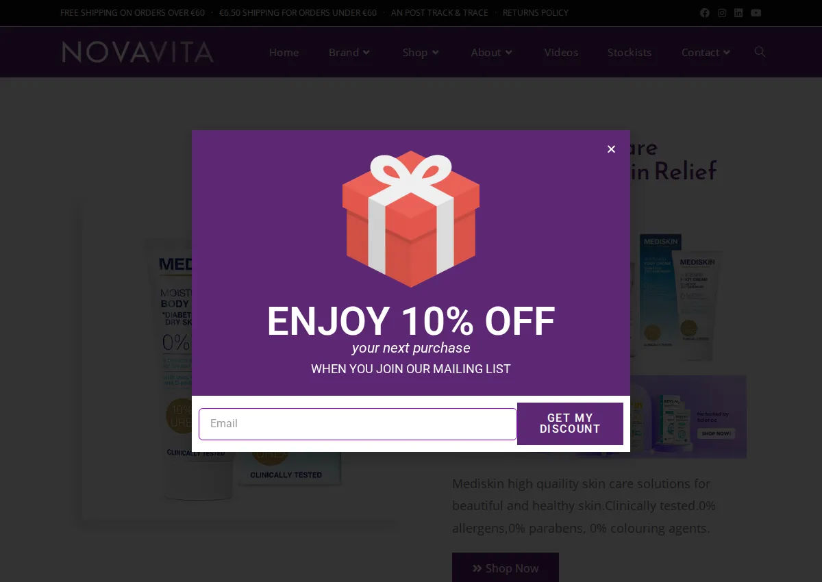 Store homepage