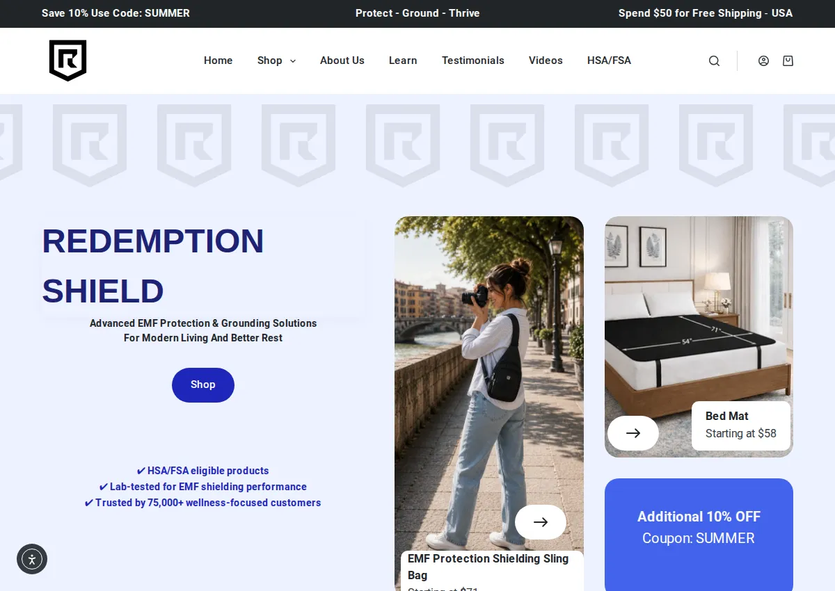 Store homepage