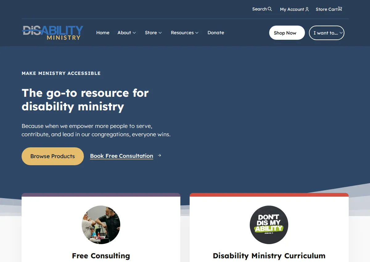Store homepage