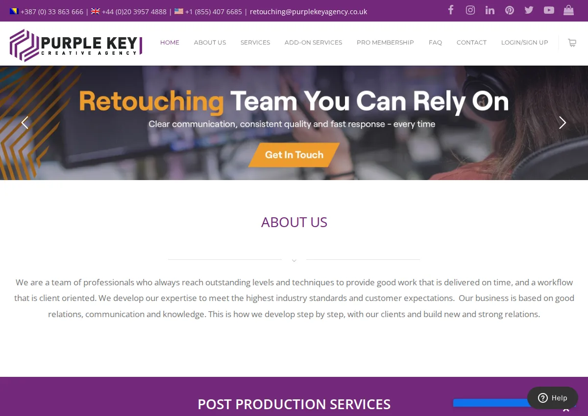 Store homepage