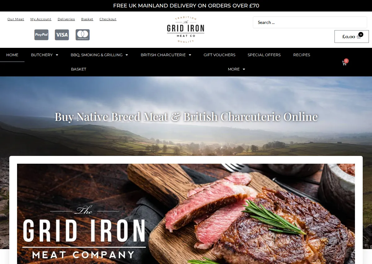 Store homepage