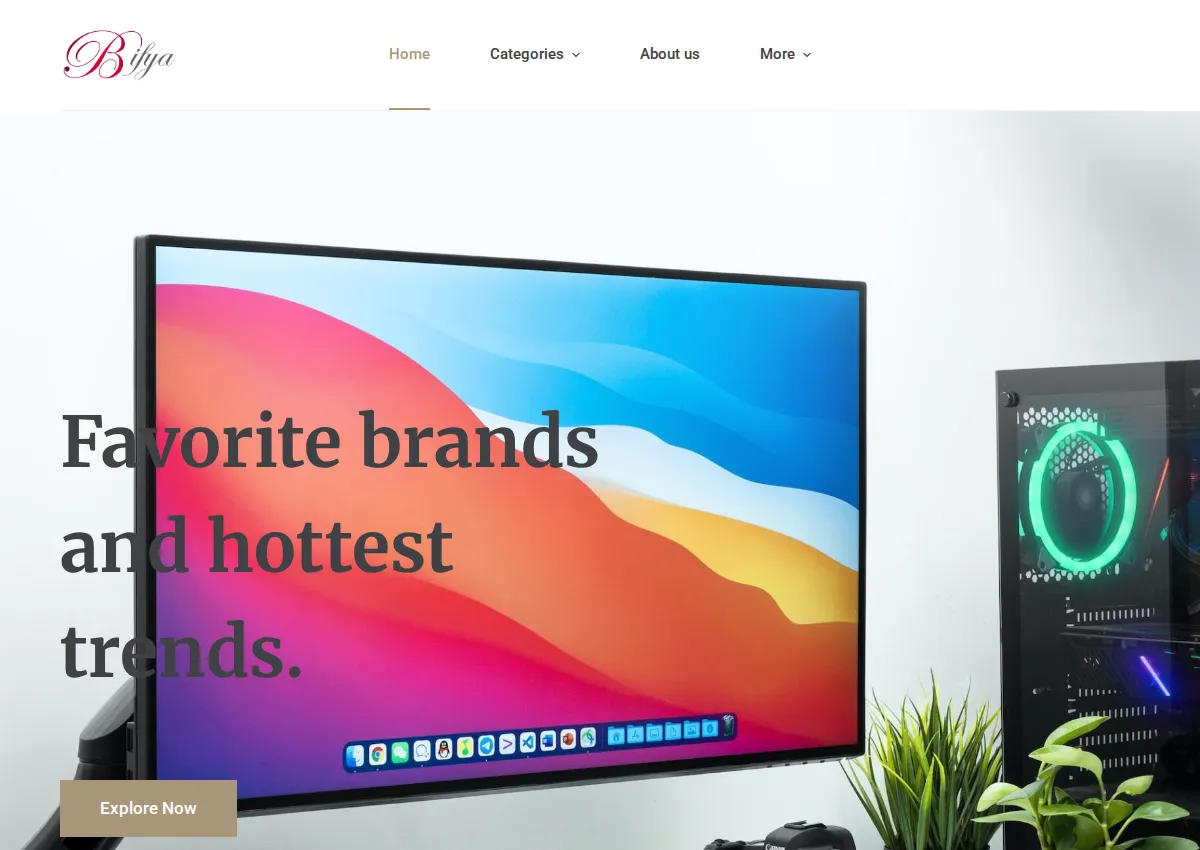 Store homepage