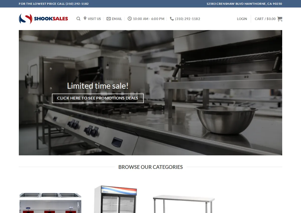 Store homepage