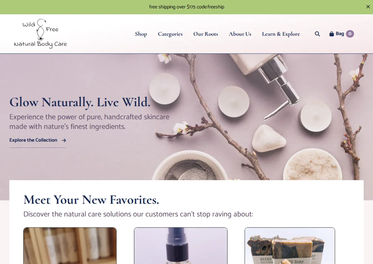 Store homepage