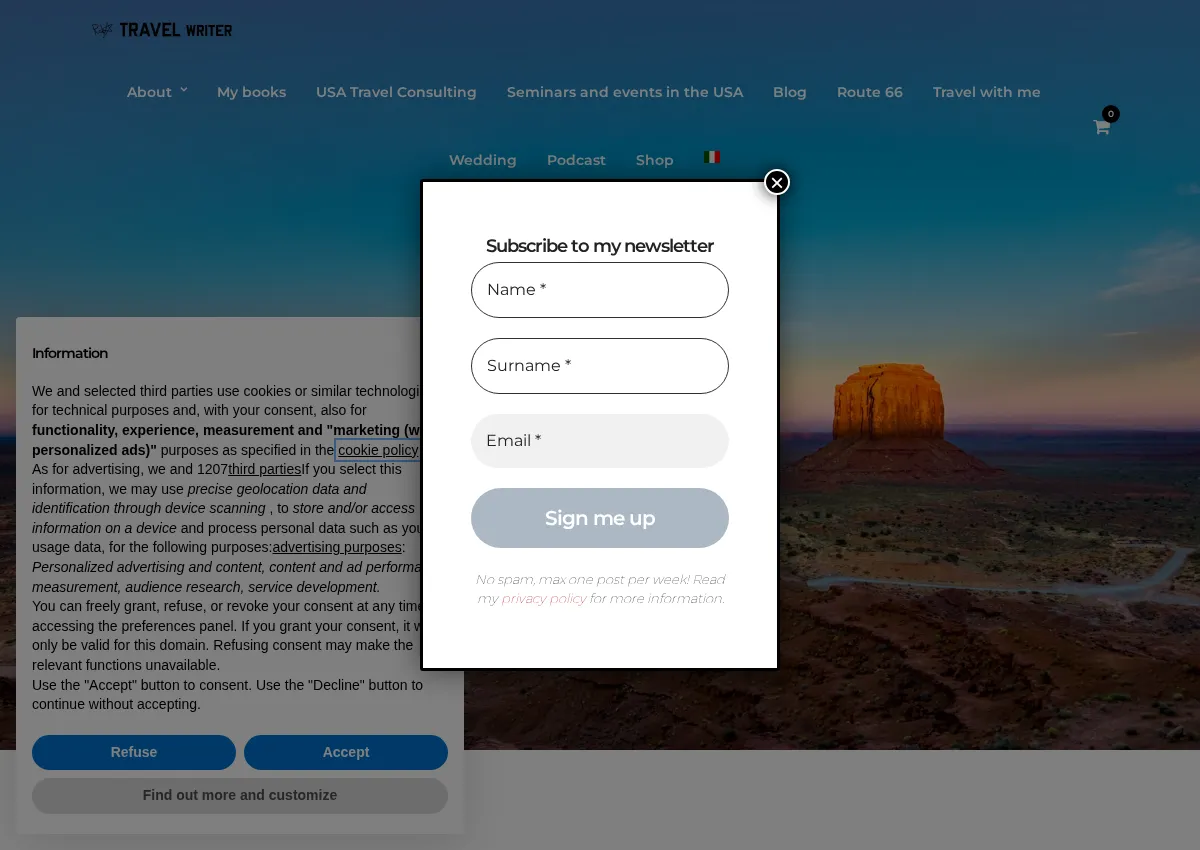 Store homepage