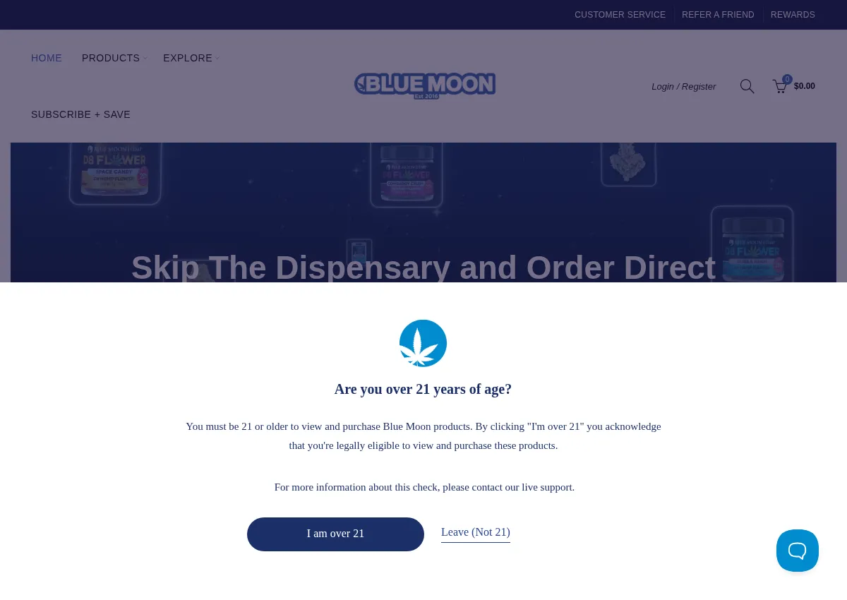 Store homepage
