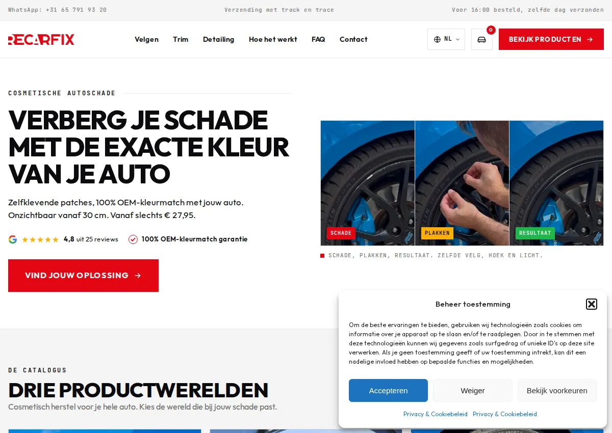 Store homepage