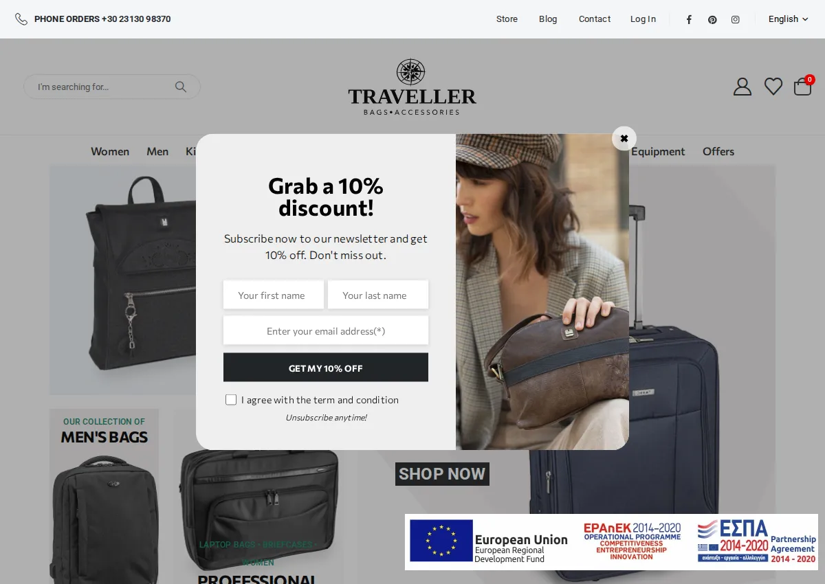 Store homepage