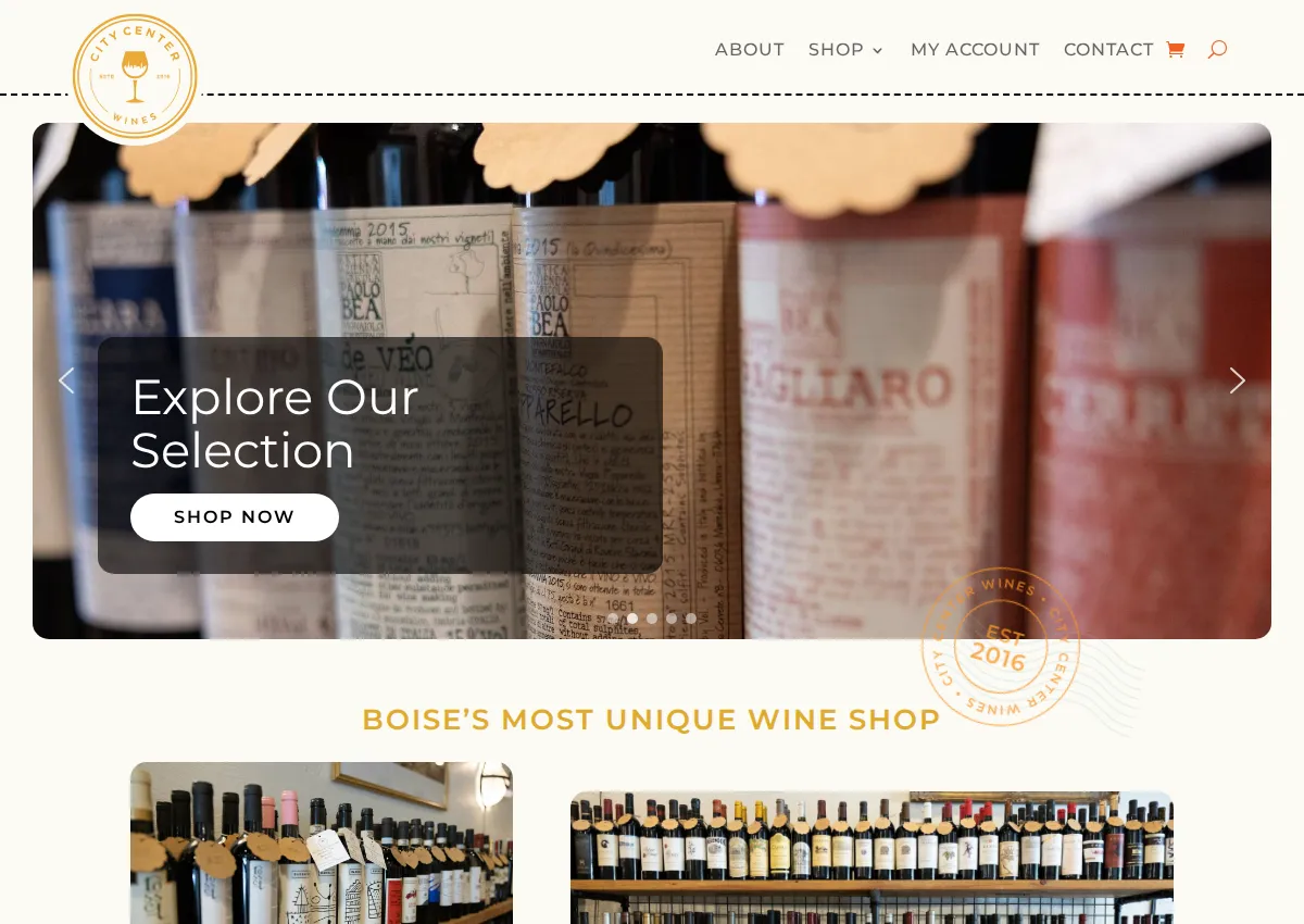Store homepage