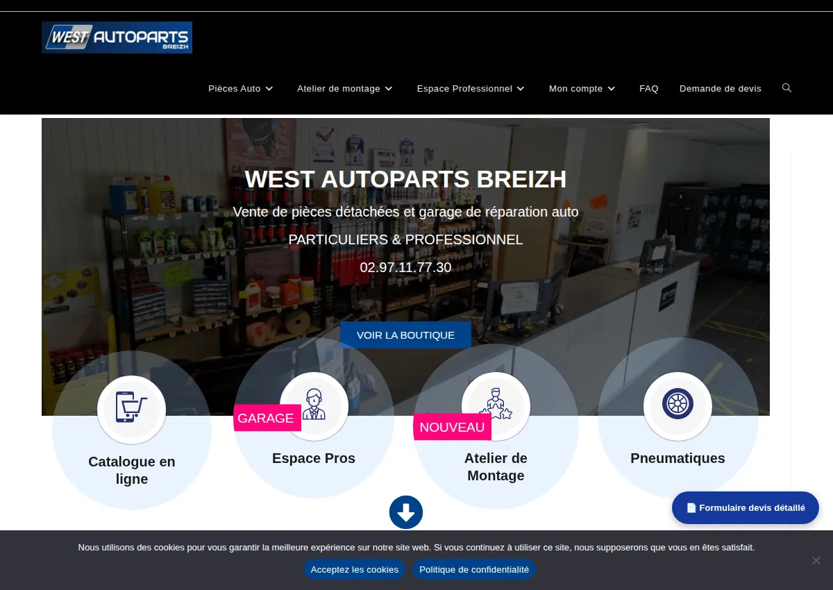 Store homepage