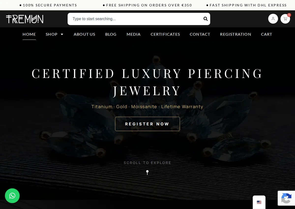 Store homepage