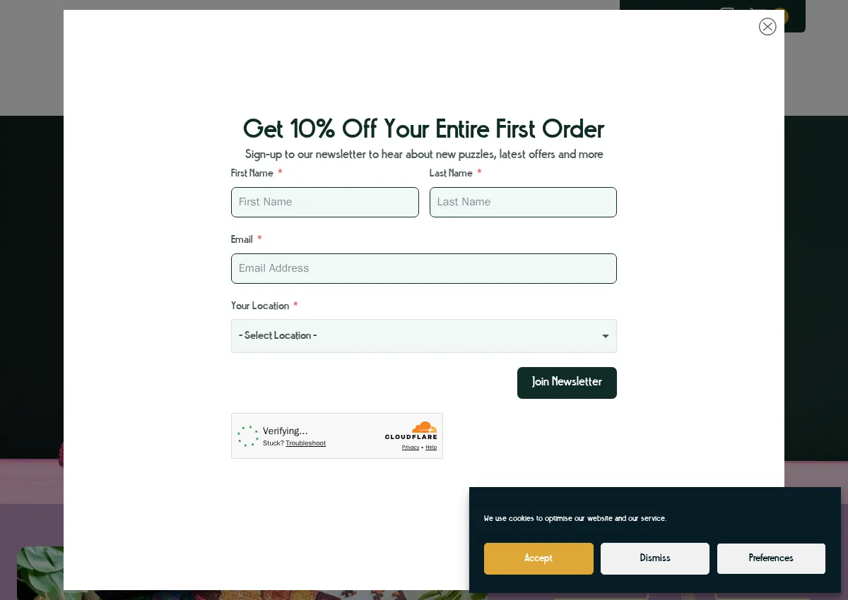 Store homepage