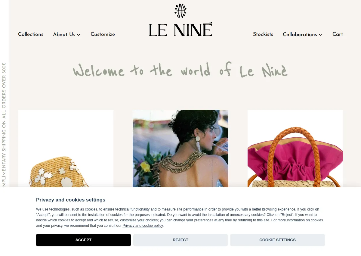 Store homepage