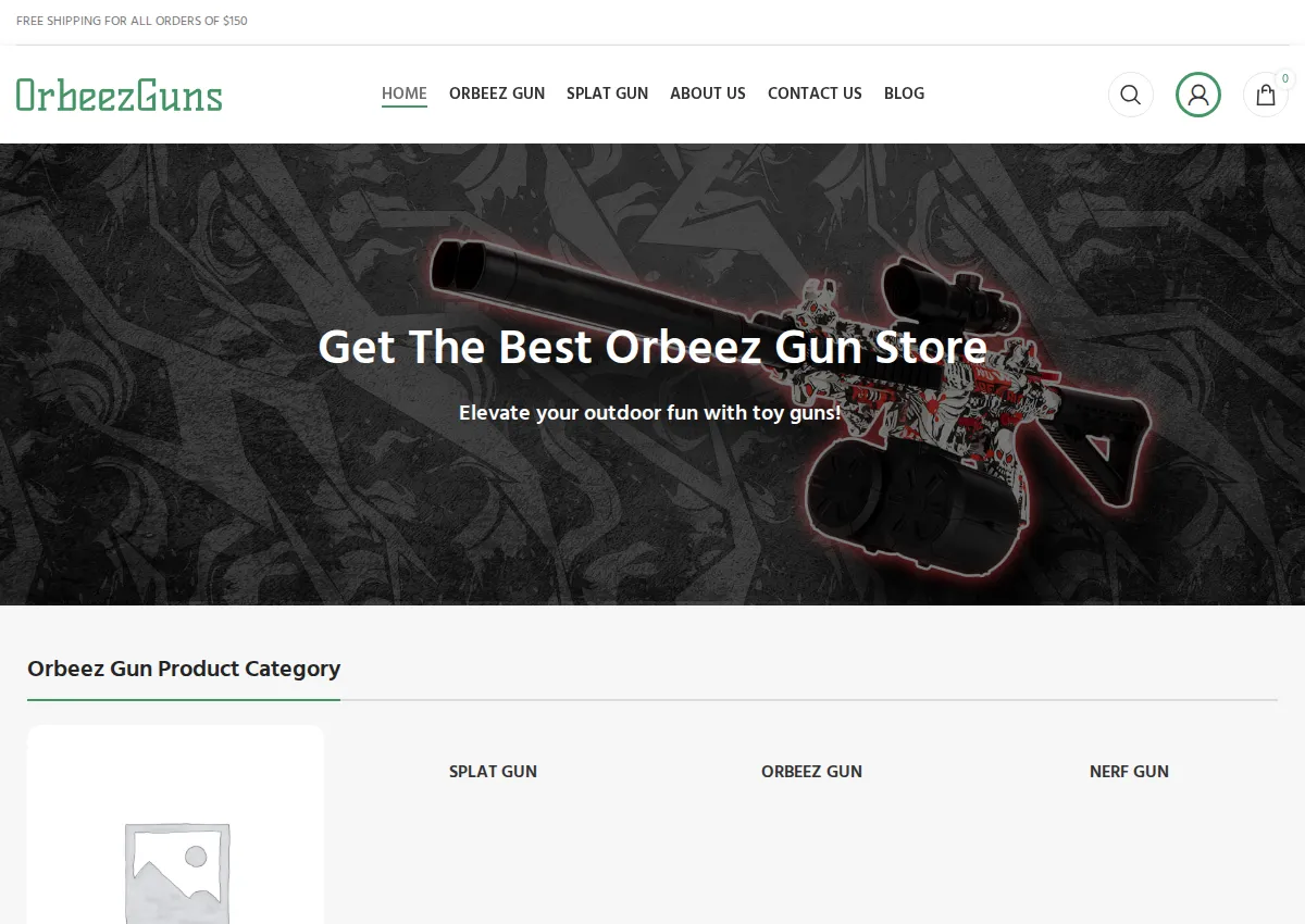 Store homepage