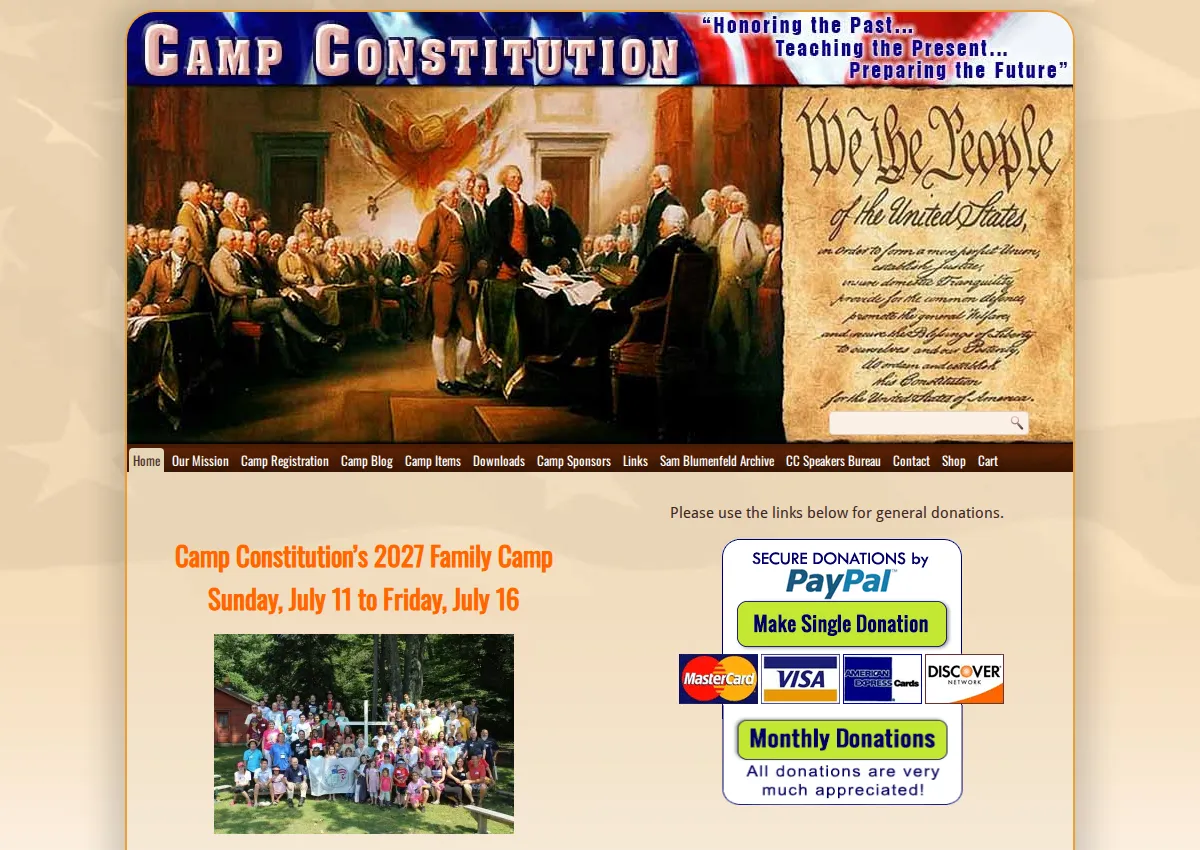 Store homepage