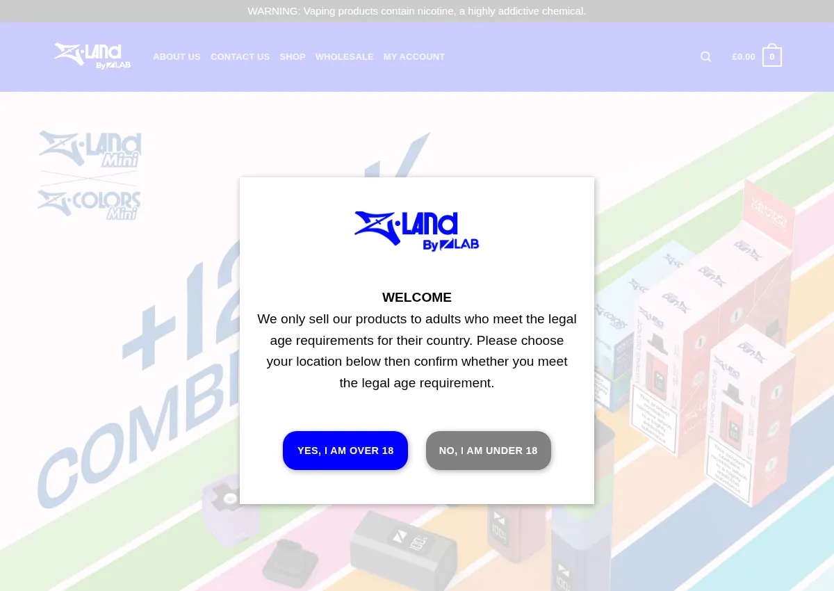 Store homepage