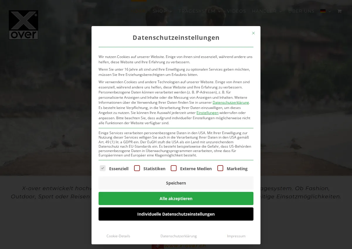 Store homepage
