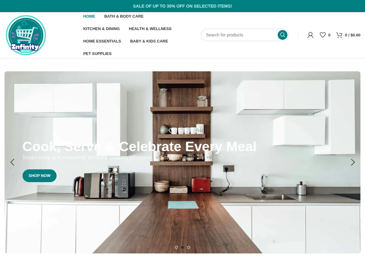 Store homepage