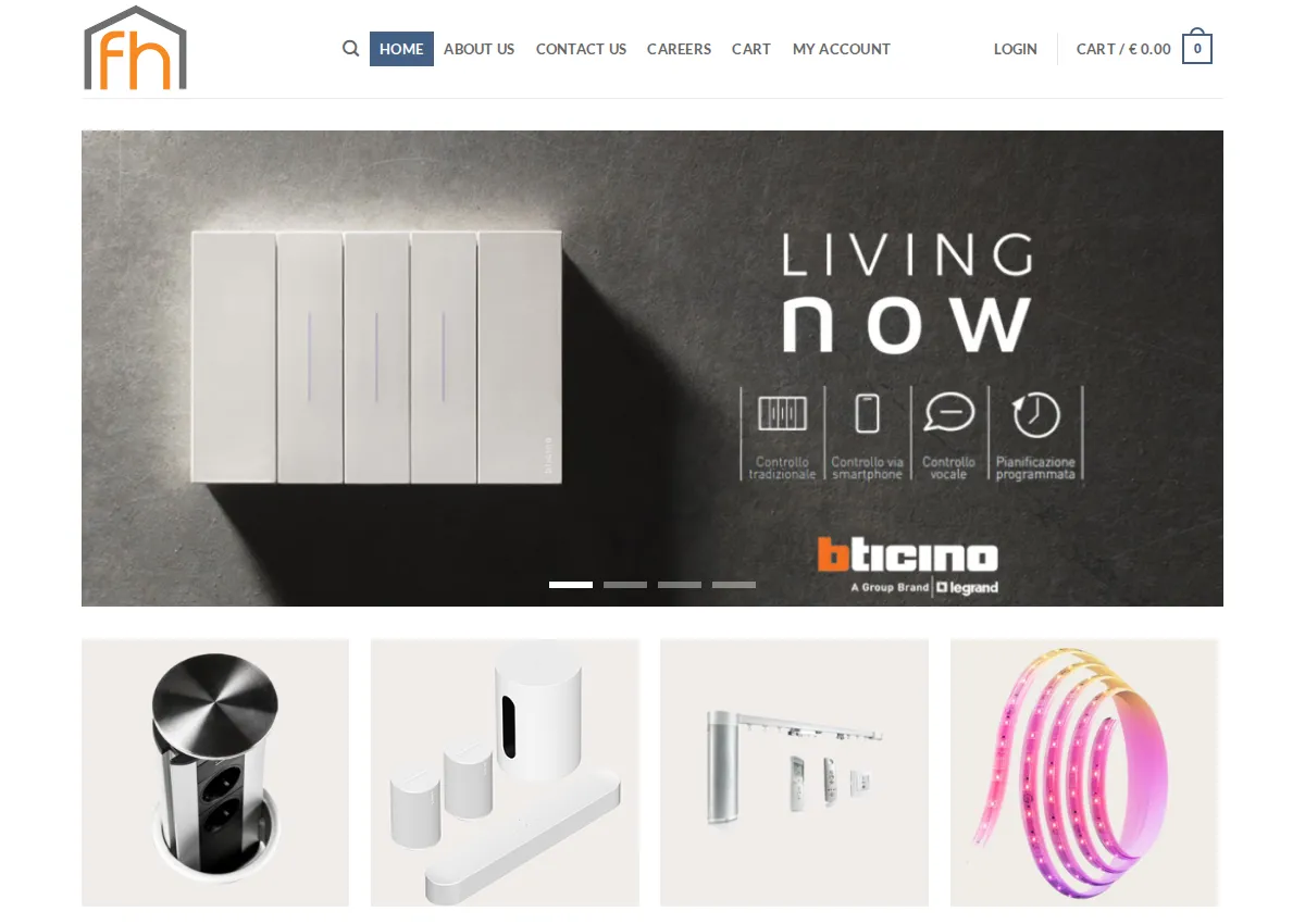 Store homepage
