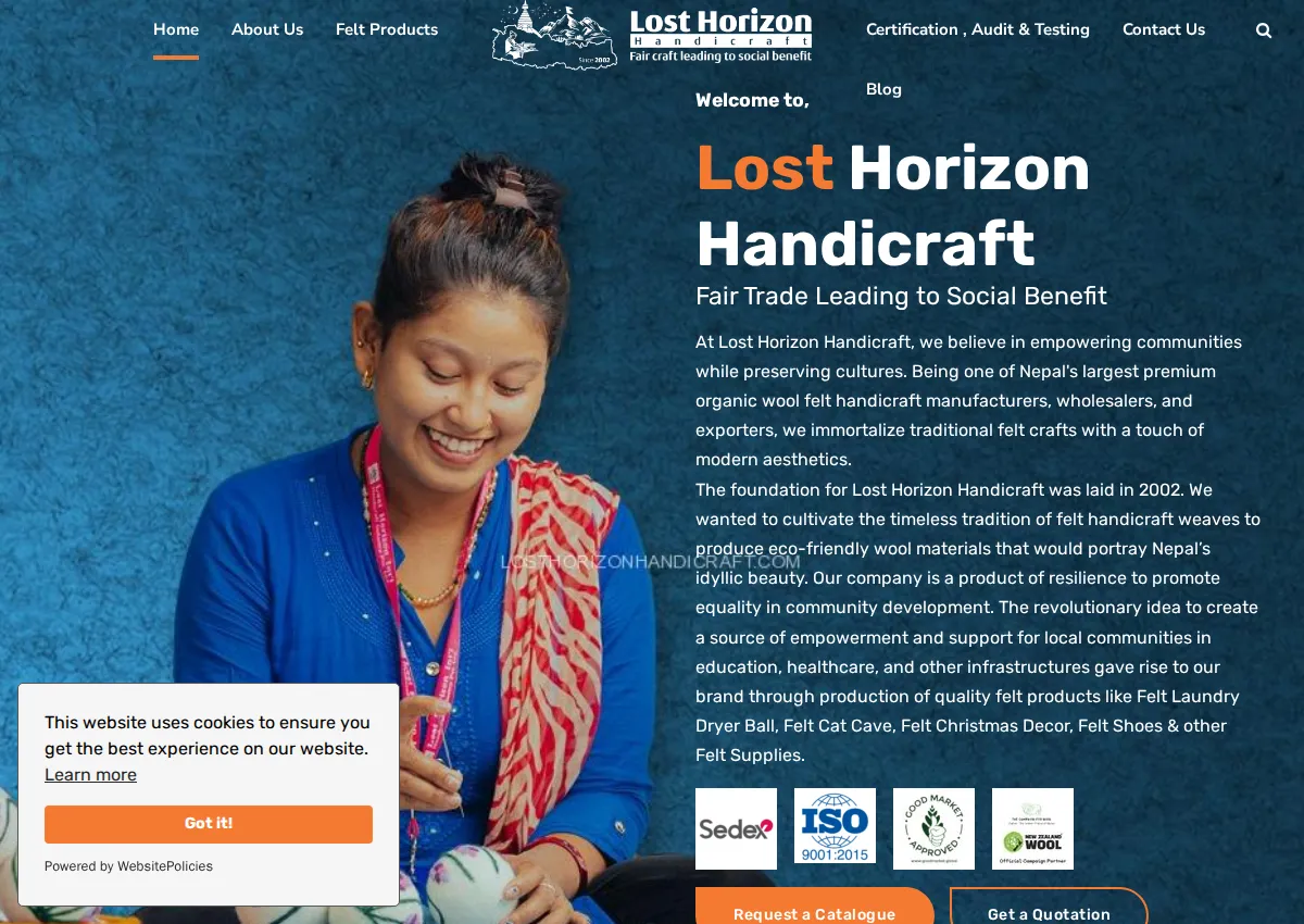 Store homepage